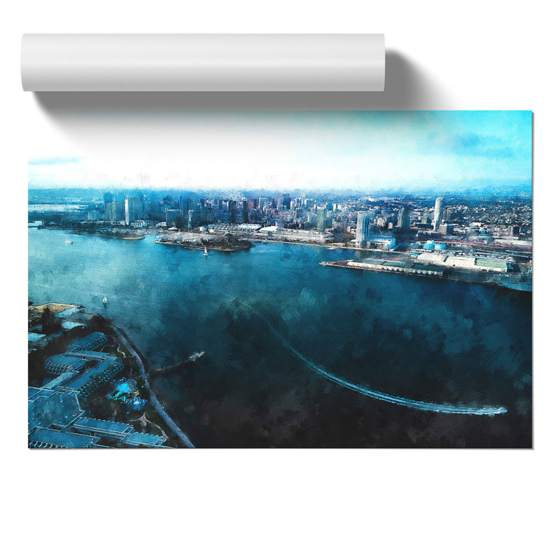 San Diego Skyline - No Frame Print, 21cm H x 30cm W x 0.1cm D