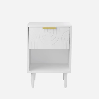 22.83'' H Modern Nightstand with One Drawer and Open Shelf