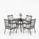 Argyri Round 4 - Person 38" Long Dining Set with Cushions