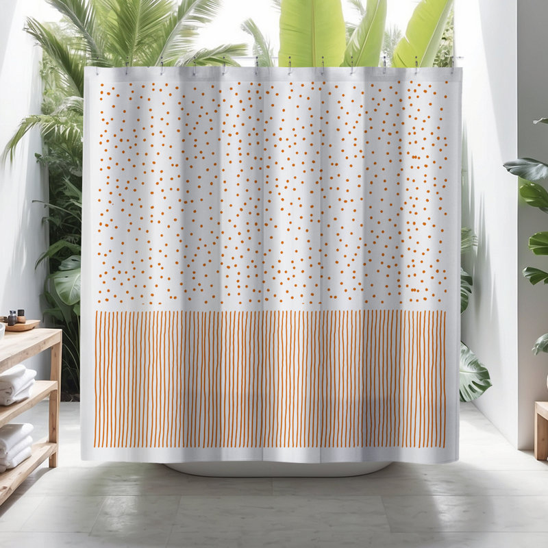 Rideau de douche Coco, Orange
