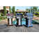 Permasteel 3-Burner Compact Propane Gas Grill with Foldable Side Tables and Grilling Tool Hooks