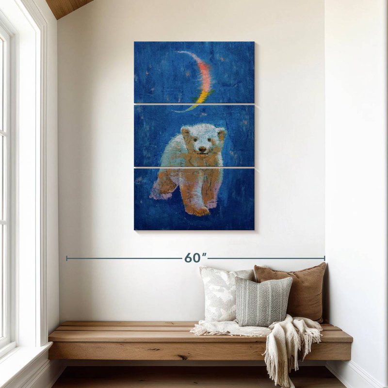 Brampt Polar Bear Cub, 45" H x 28" W