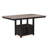 6pc Counter Height Dining Set Black Gray Finish Rectangular Table Under Table Storage Upholstery Chairs