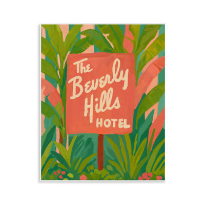 Tropical Beverly Hills Hotel Wall Plaque, design by Amelia Noyes
