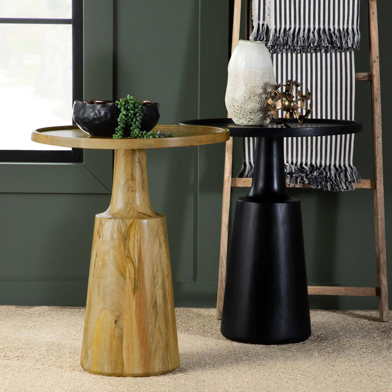 Table d'appoint en bois Mango, Brun