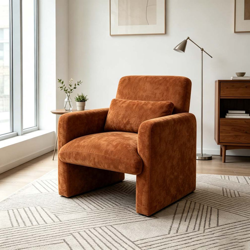 Chaise d'appoint moderne, Orange