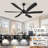 64" Modern 6 Blade Low Profile Dc Motor Ceiling Fan With Led Light And Remote For Indoor/outdoor Covered Spaces-1975940543-1975940541