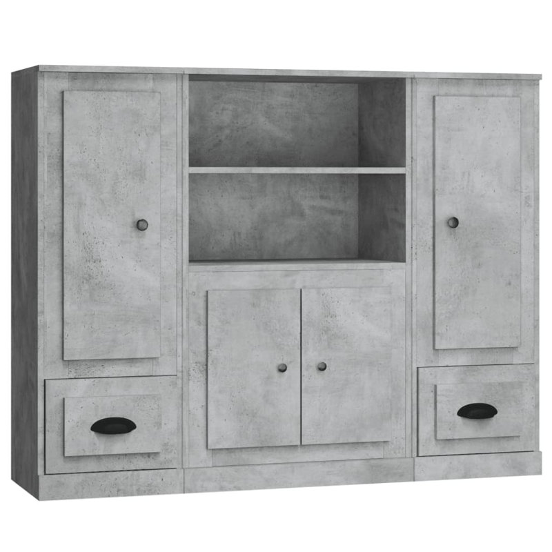 Pignataro 35.5cm Sideboard, Concrete Grey