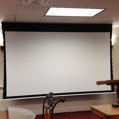 Evanesce White 126" In-ceiling Electric Screen