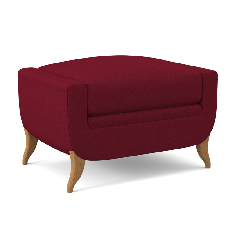 Armstrong Upholstered Ottoman, Amber, Margaret Lipstick