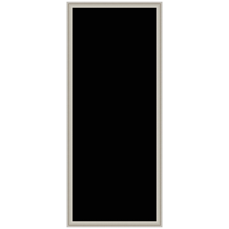 Tableau d'affichage en lin encadré en tissu, Noir, H 42 po x l 18 po x P 1,25 po, Argent Florence
