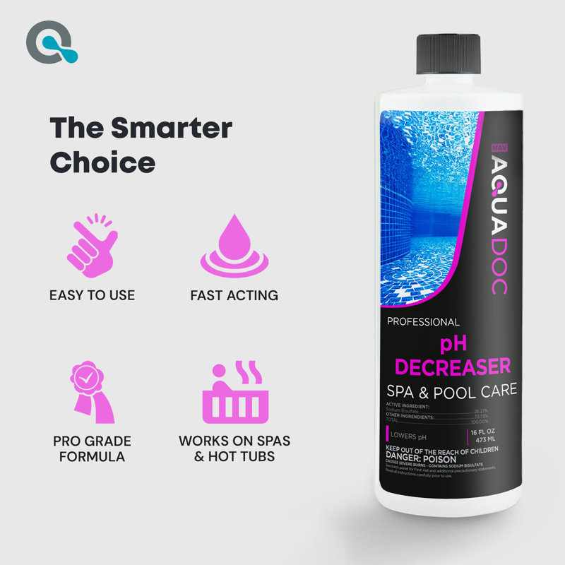 MAV AquaDoc pH Decreaser - pH Down for Hot Tub Spa - Réducteur de pH liquide 16 oz.
