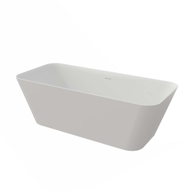Baignoire de trempage à surface solide de 67 pouces - Baignoire profonde autoportante