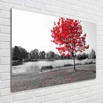 Red Tree - Unframed Art Prints on Glass