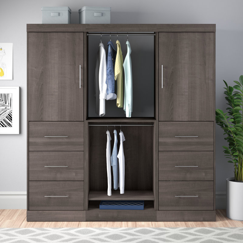 Tour pour garde-robe l 80 po Caritas, Gris écorce