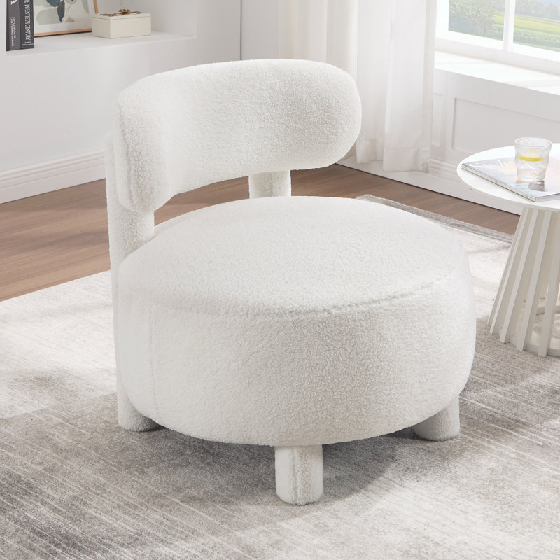 Fauteuil d'appoint sans accoudoirs, Blanc