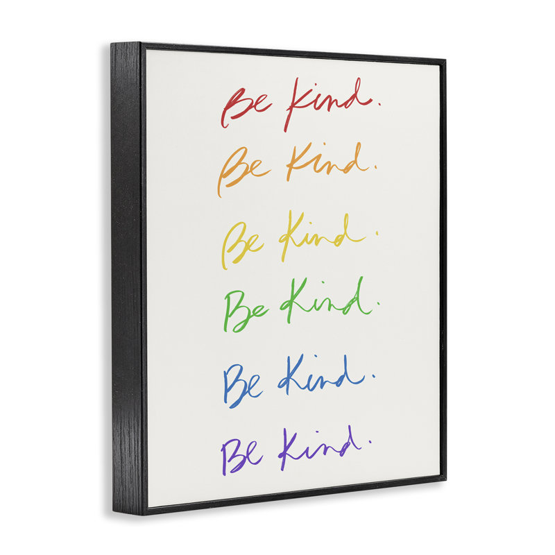 «Rainbow Be Kind», art de la giclée encadrée par SD Graphics Studio, Giclée encadrée noir minuit, H 14 po x l 11 po