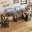 L-Shaped Metal Base Computer Desk