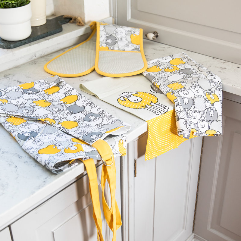 Kitchencraft Yellow Sheep Apron Sets
