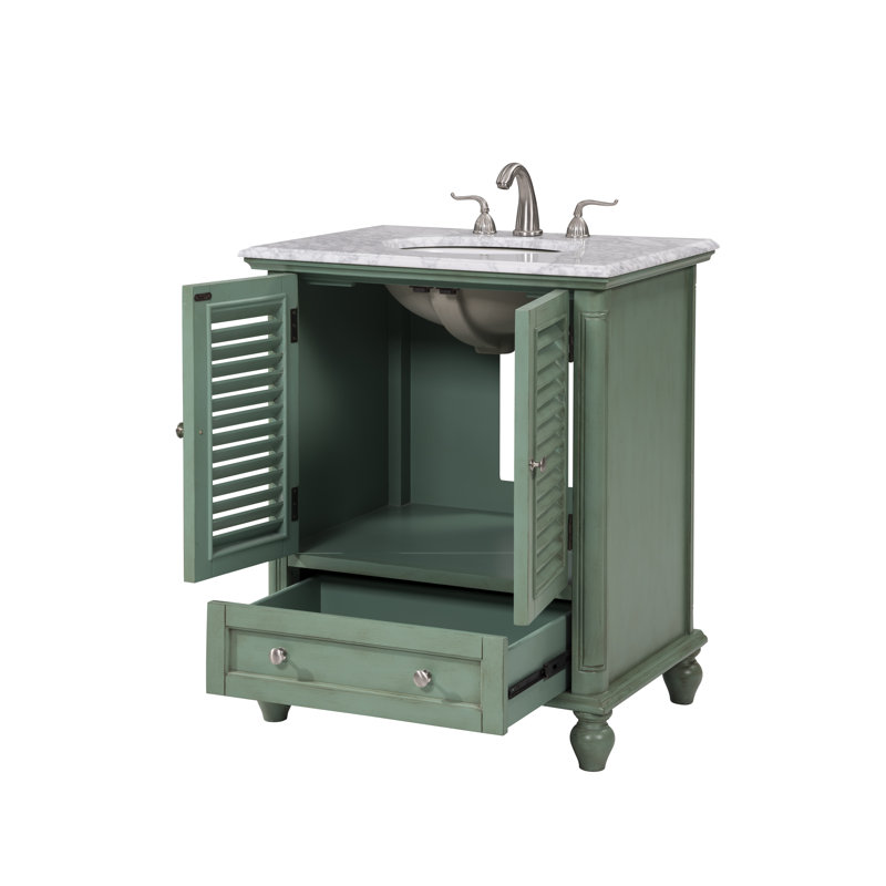 Ensemble de meuble-lavabo simple 30 po Hansford, Menthe rétro