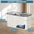 Spin Mop Bucket with Wringer, Separate Dirty and Clean Water,with 6 Replacement Mop Heads,4X Wheel
