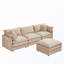 Canapé modulaire en L en chenille avec repose-pieds mobile-1912173802