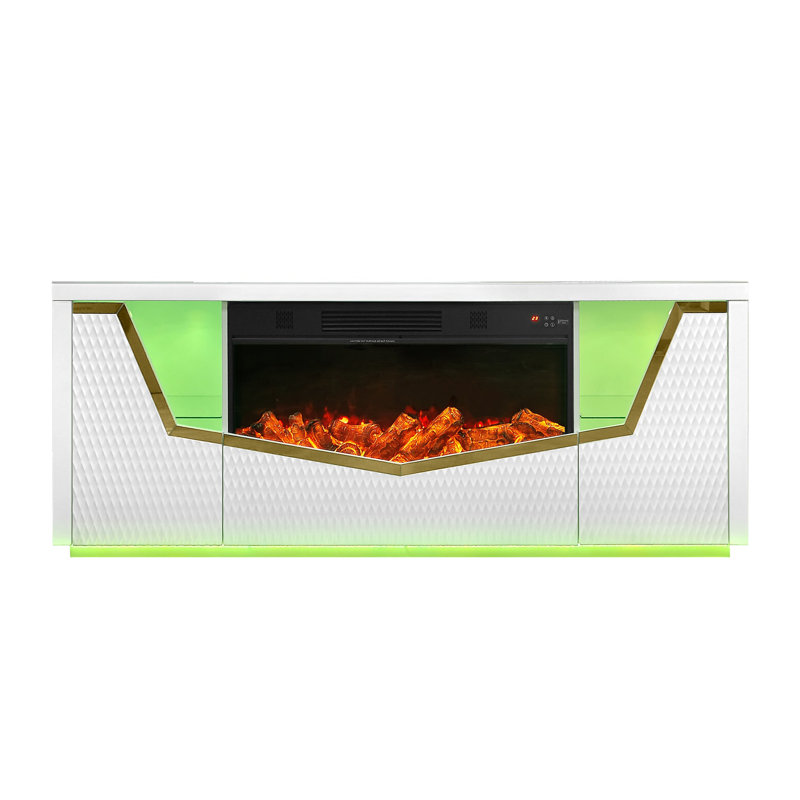 Carmela White Fireplace