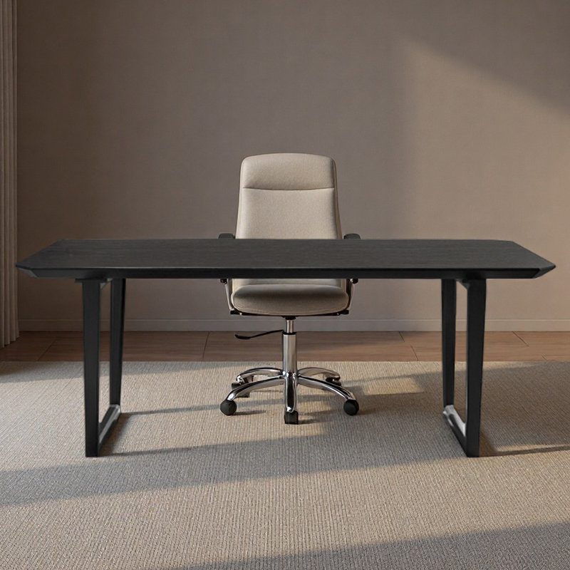 Bureau d'étude simple et bureau simple, H 29,53 po x l 78,74 po x P 35,43 po, Noir