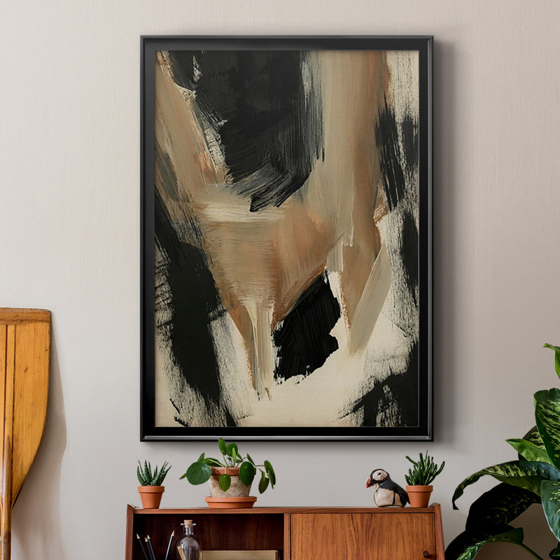 Baked Paintstrokes II - impression d'un seul cadre photo, Noir, H 42,5 po x l 30,5 po x P 1 po