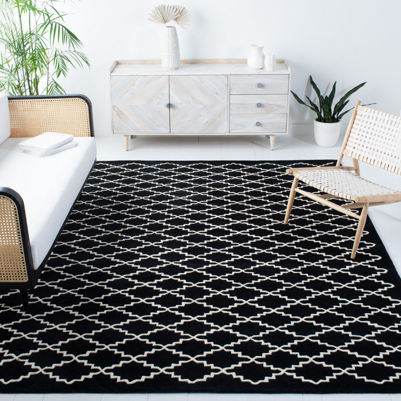 Carolene Hand Tufted Wool Geometric Rug, Rectangle 6' x 9'