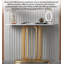 Console de style contemporain en marbre et métal doré, canapé d'entrée peu encombrant-133573578