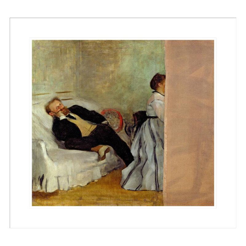 «Monsieur et madame Édouard Manet» par Edgar Degas, impression giclée encadrée, H 23,5 po x l 25,16 po