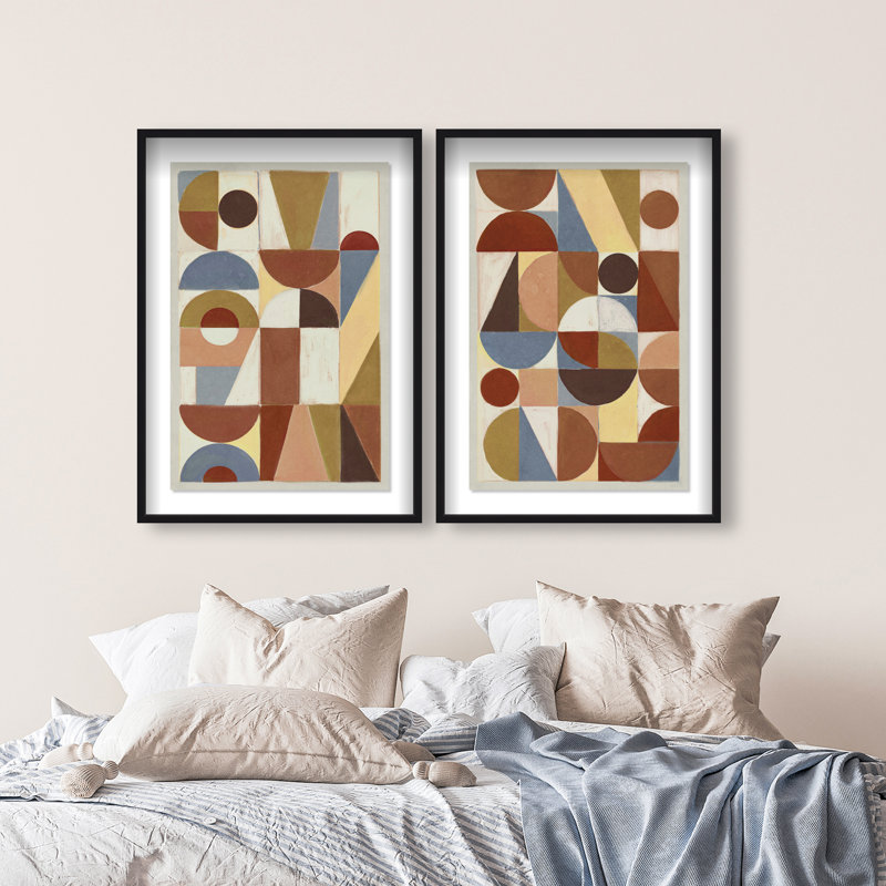 Tiled Set Set by Oliver Gal, 63"H x 43"W, Black Shadowbox