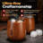 4 Pcs Charred Wooden Whiskey Glasses