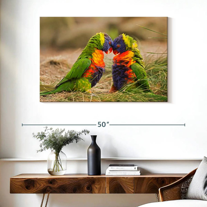 Rainbow Lorikeet Mates, 26" H x 39" W