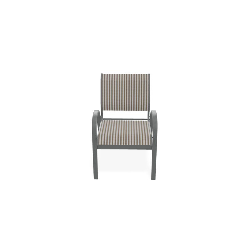 Chaise de patio empilable Hiraku, Brun clair, Graphite texturé