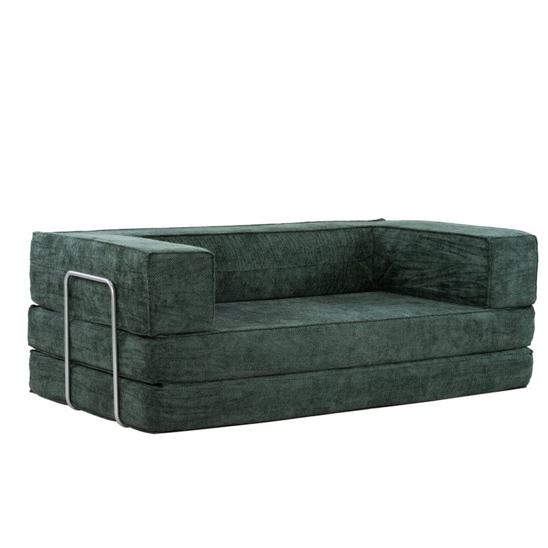 Hugspacee Velvet Loveseat, Dark Green