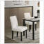 Laine, tissu, chaises, plateau en faux marbre, ensemble de salle à manger 5 pièces, ensemble de salle à manger, coussins de salle à manger, chaises rembourrées 4 fois-1188965915