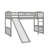 Twin-Size Loft Bed Featuring A Slide
