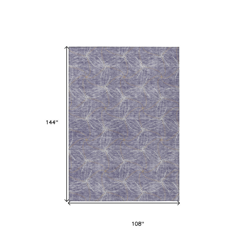 Tapis intérieur / extérieur géométrique lavable 9 pi x 12 pi