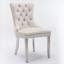 Chaise rembourrée haut de gamme en velours de bois massif-1031544124