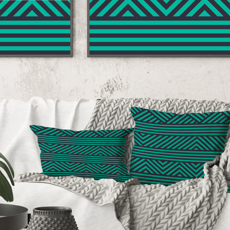 Geometric Throw Pillow, 16" x 16"