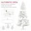 Arbre de Noël artificiel de 6 pi de hauteur, arbre de Noël non éclairé avec 1000 pointes de branches, ouverture automatique, base en acier, décoration des Fêtes pour bureau personnel, blanc