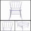 4 pièces, chaise d'appoint empilable à dossier à lattes, transparent