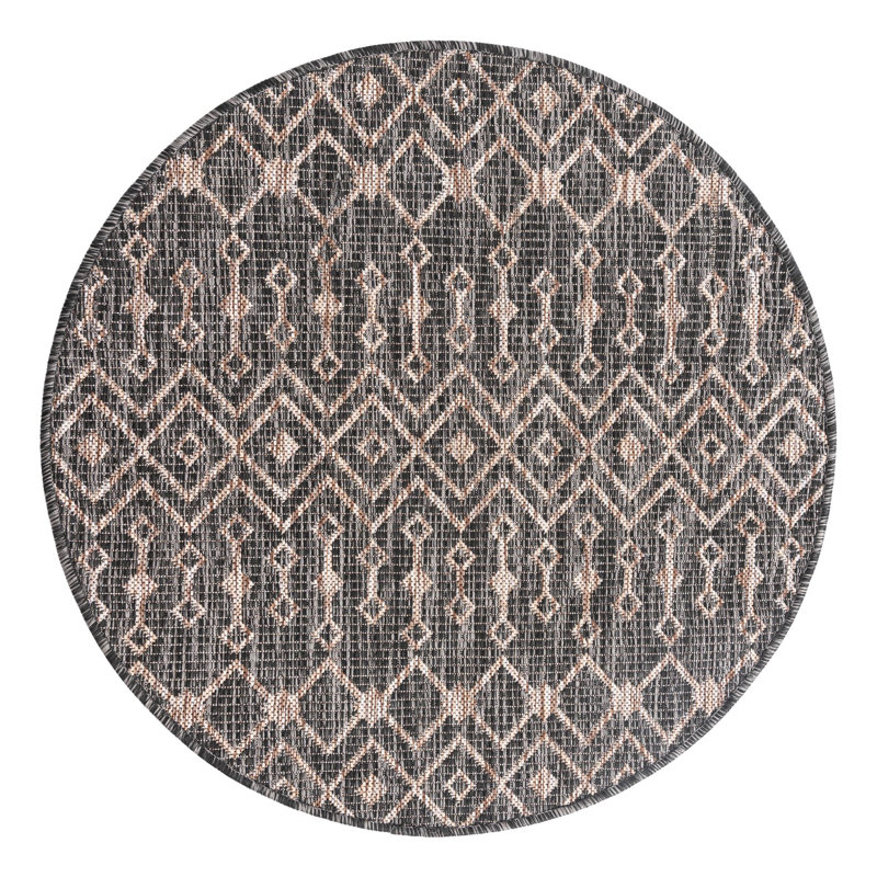 Leyla Geometric Indoor Rug, Round 3'3"