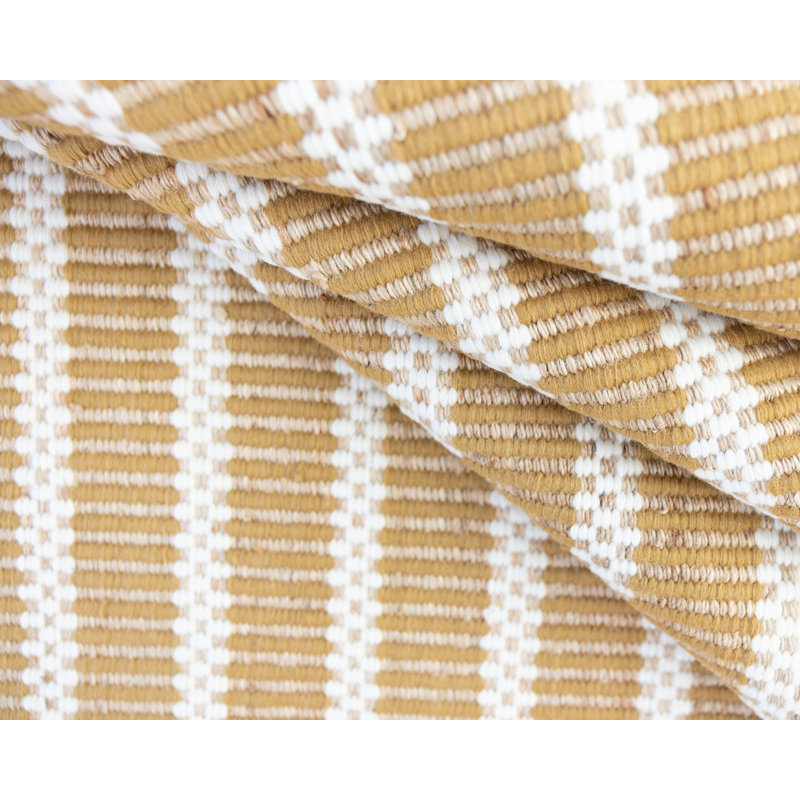 Jute & Wool Striped Rug, 8' x 10', Blush