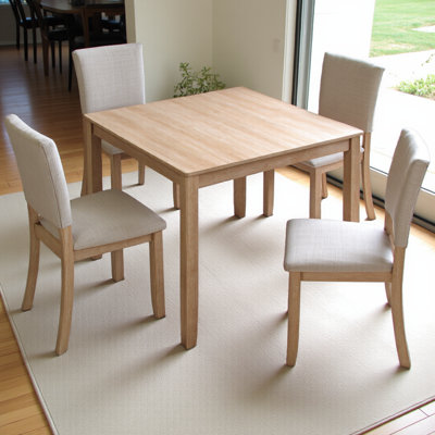 Modern 4 Person Dining Table Set with 4 Chairs, Dining Table Set for 4 People, 5-piece Wooden Dining Table Set for Living Room, Kitchen and Dining Roo