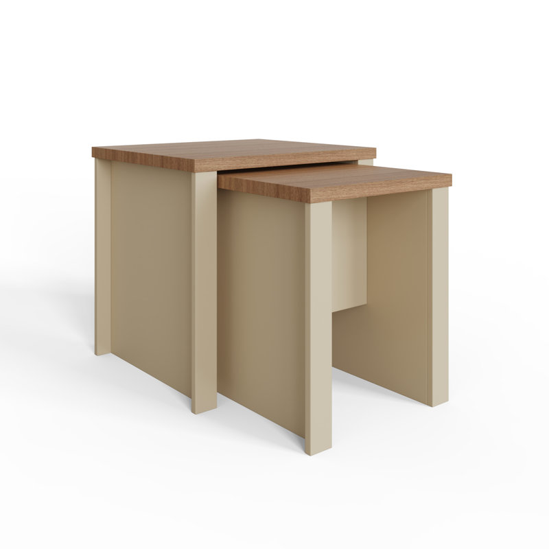 Beverly Sled Nesting Tables, Cream