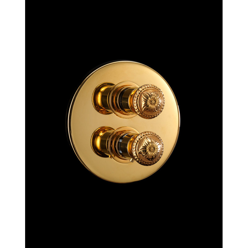 Swan Thermostatic Mixer, Antique Brass