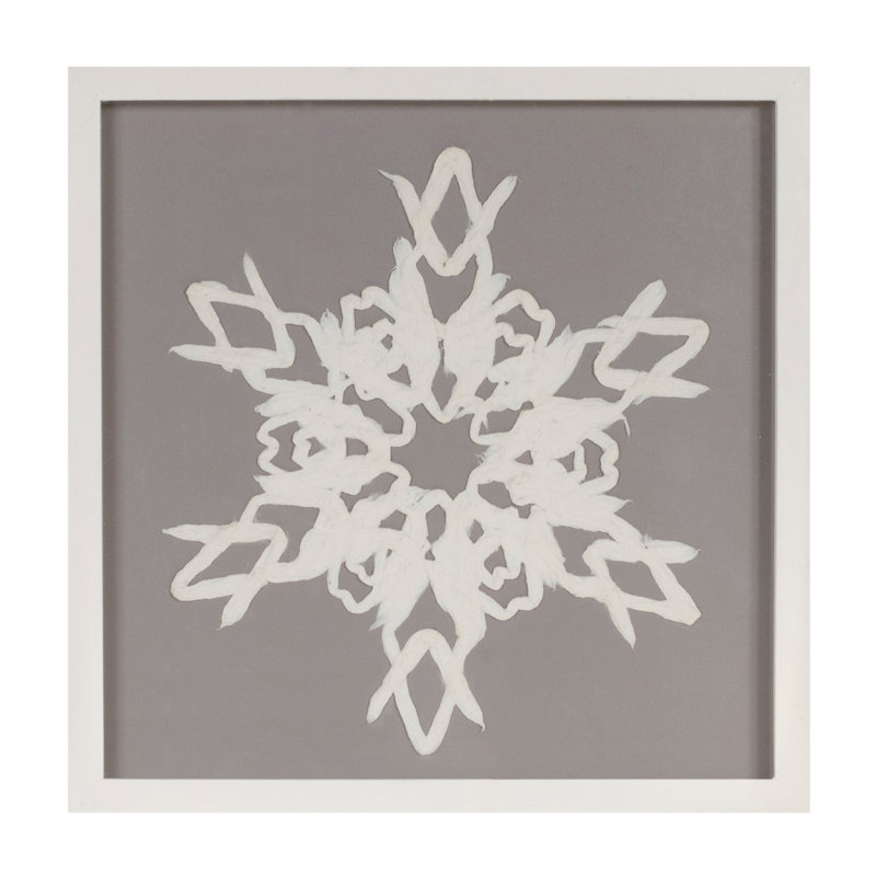 Plaque de flocon de neige encadrée (ensemble de 3)